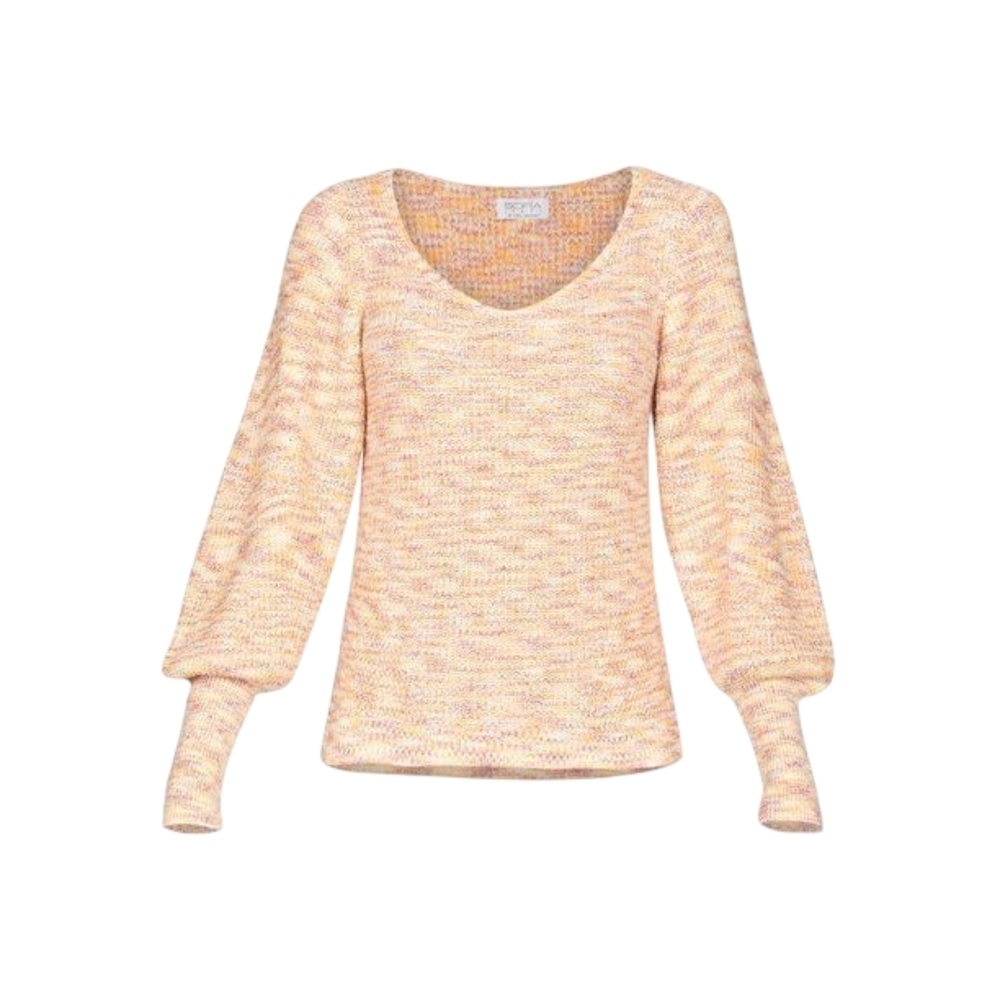 Sofia Jeans Multicolor Orange Knit Sweater Sz M